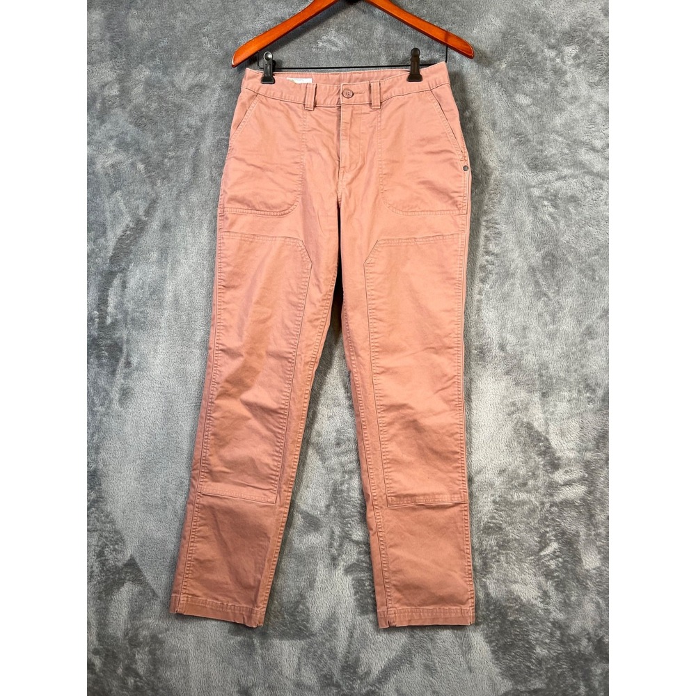 Stio Rivet Carpenter Pants Womens 4R 29x28 Pink Rivet Double Knee Organic Cotton